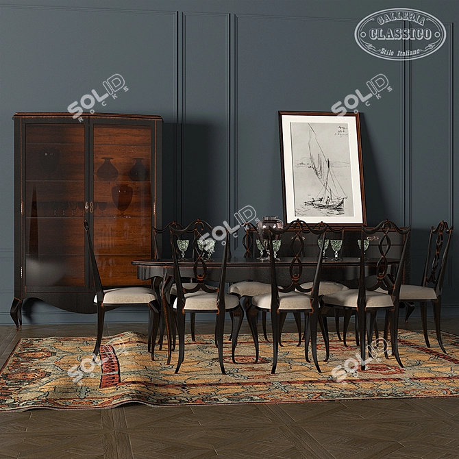 Eleganza Italiana: Galleria Classico Furniture 3D model image 1