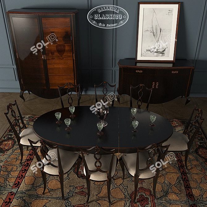 Eleganza Italiana: Galleria Classico Furniture 3D model image 2