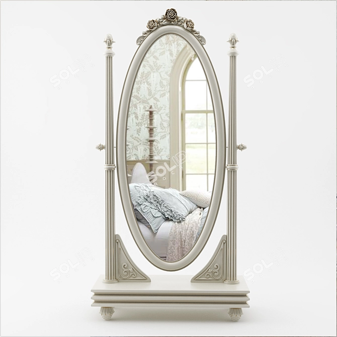 Ivory Mirror Floor Dolce Rosa - Elegant and Versatile 3D model image 1