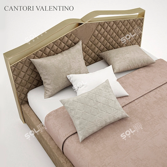 Elegant Cantori Valentino Bed 3D model image 3