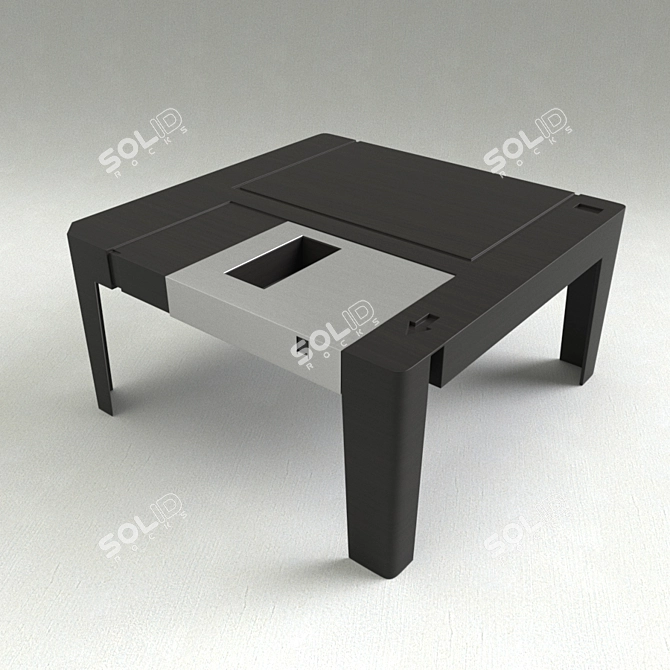 Modern 2017 Table: 1000mm x 1000mm x 500mm 3D model image 2