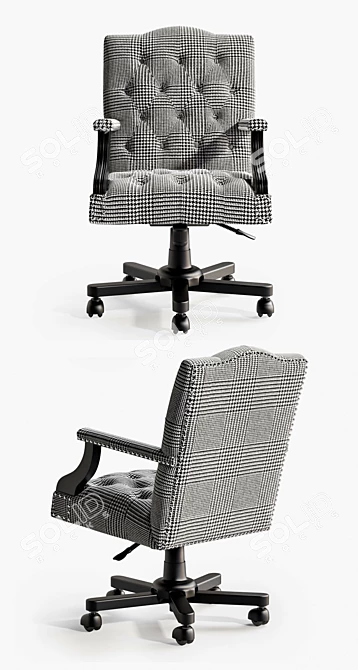 Eichholtz Desk Chair Burchell: Stylish and Functional 3D model image 2