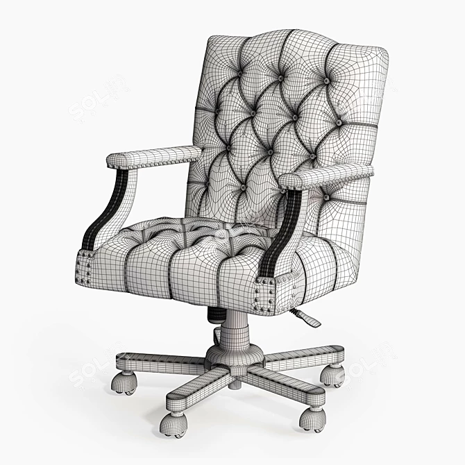 Eichholtz Desk Chair Burchell: Stylish and Functional 3D model image 3