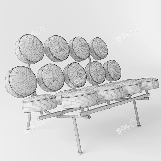 Vitra Marshmallow Sofa: Iconic Design 3D model image 3