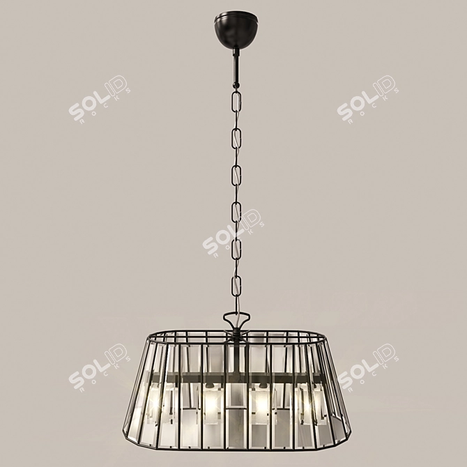 Cremasco Art 2090 Glass Chandelier 3D model image 2