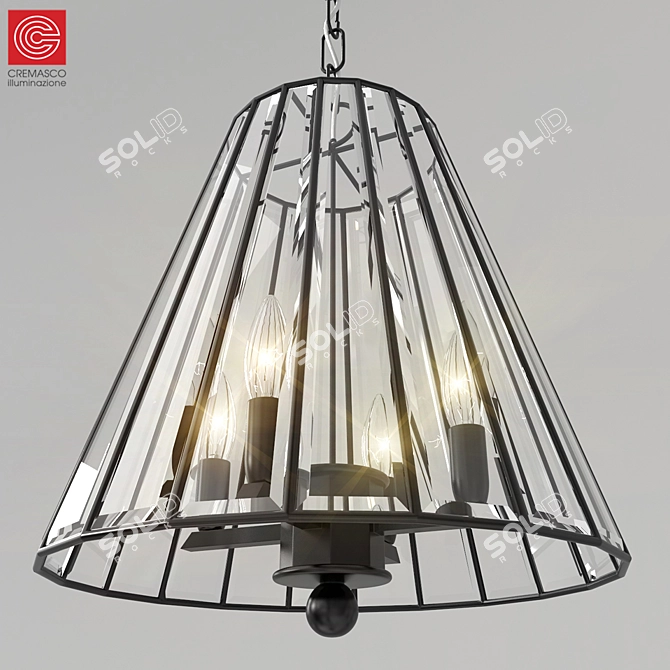 Elegant Art2091/4S Crystal Chandelier 3D model image 1