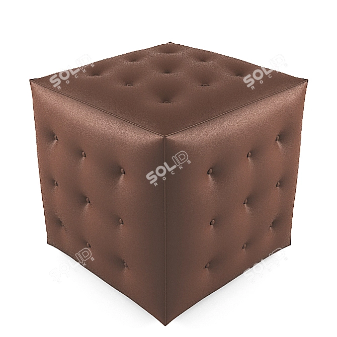 Cozy Cloud Cube Seat 3D model image 1