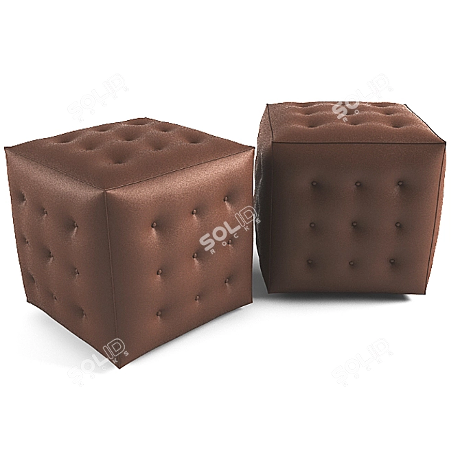 Cozy Cloud Cube Seat 3D model image 3