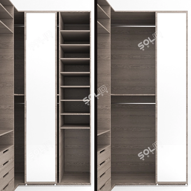 Spacious Haven for Wardrobe 3D model image 3