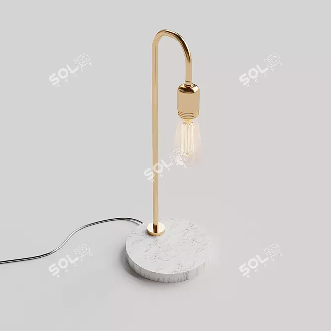 Elegant Adjustable Table Lamp 3D model image 1