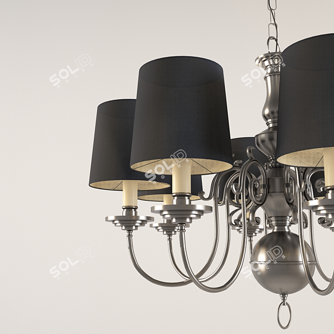 Elegant Flemish Chandelier: FL2358P 3D model image 2