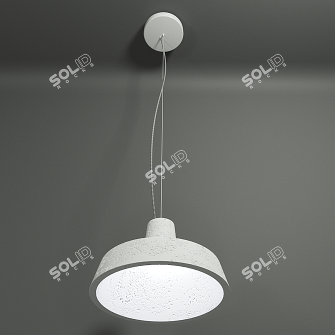 Ethereal Gypsum Lamp 3D model image 1