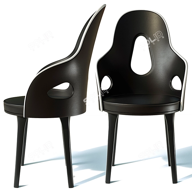 DORA 50011 Giorgetti Armchair: Stylish, Elegant, and Comfortable 3D model image 1