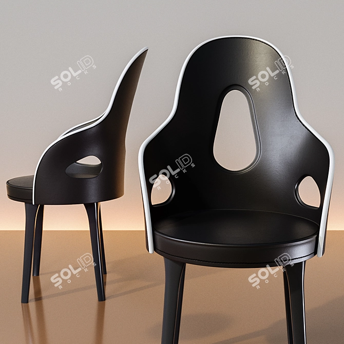 DORA 50011 Giorgetti Armchair: Stylish, Elegant, and Comfortable 3D model image 3