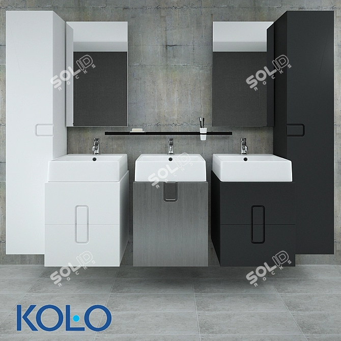 Title: KOLO Twins Furniture Set 3D model image 1