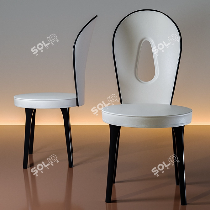 Elegant Dora Chair - Giorgetti 3D model image 3