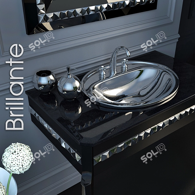 Brillante Bathroom Furniture Set 3D model image 3