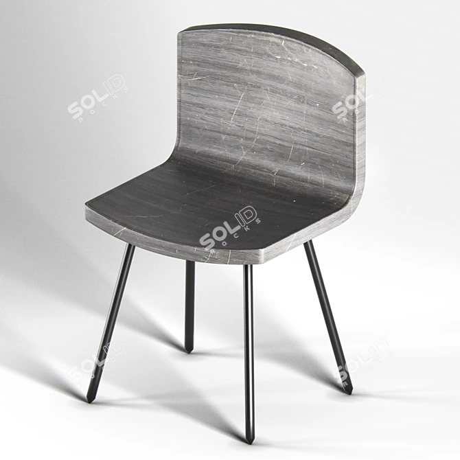 Modern Berngard Chair: Stylish, Comfortable 3D model image 1