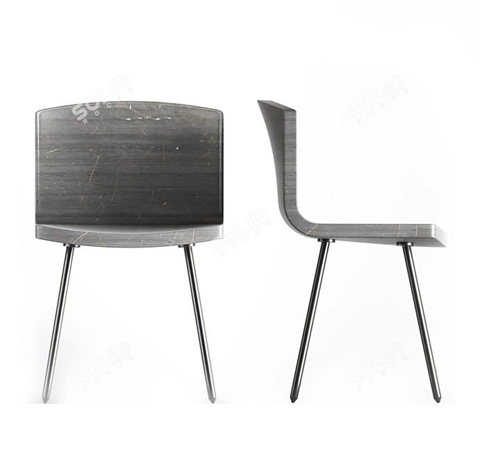 Modern Berngard Chair: Stylish, Comfortable 3D model image 2