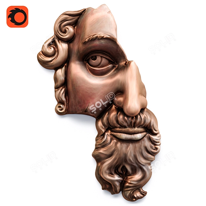 Classic French Sculpture Fragment 3D model image 1