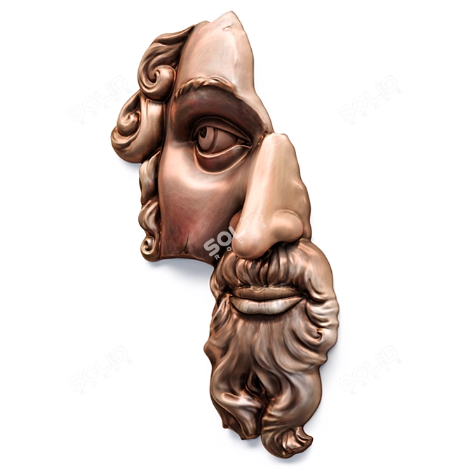 Classic French Sculpture Fragment 3D model image 2