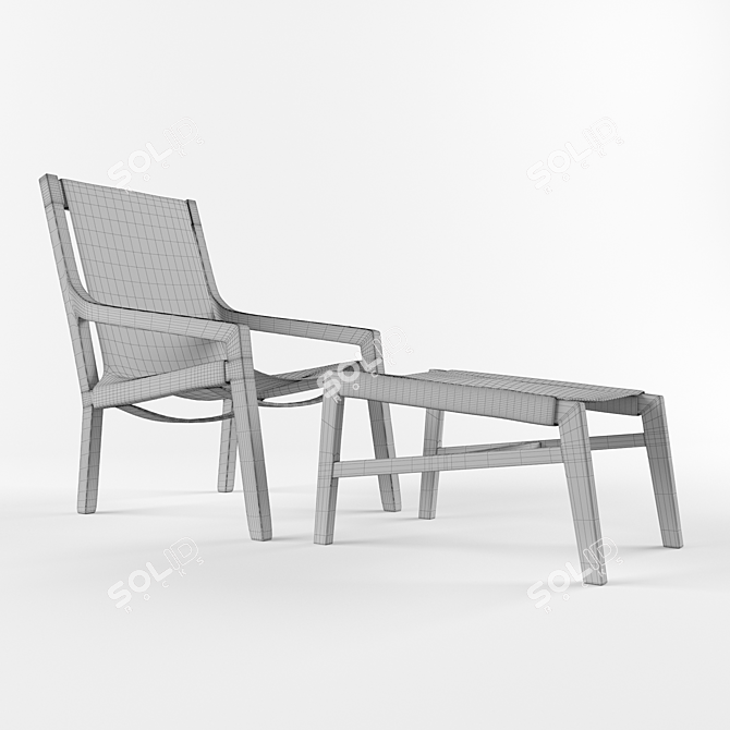 Sleek Hideout Chair 3D model image 3