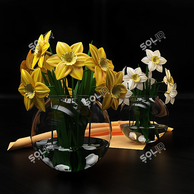 Elegant Essence: Narcissus 3D model image 1