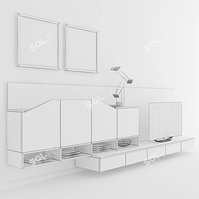 Modern Scavolini Living Room Set 3D model image 2