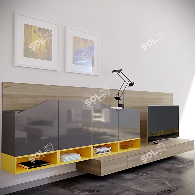 Modern Scavolini Living Room Set 3D model image 3