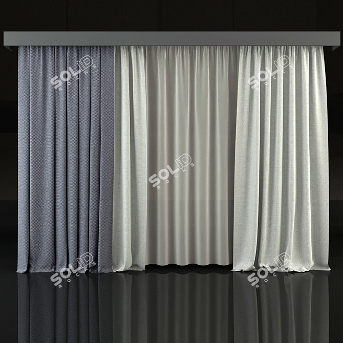 Symphony Curtain Set 3D model image 1