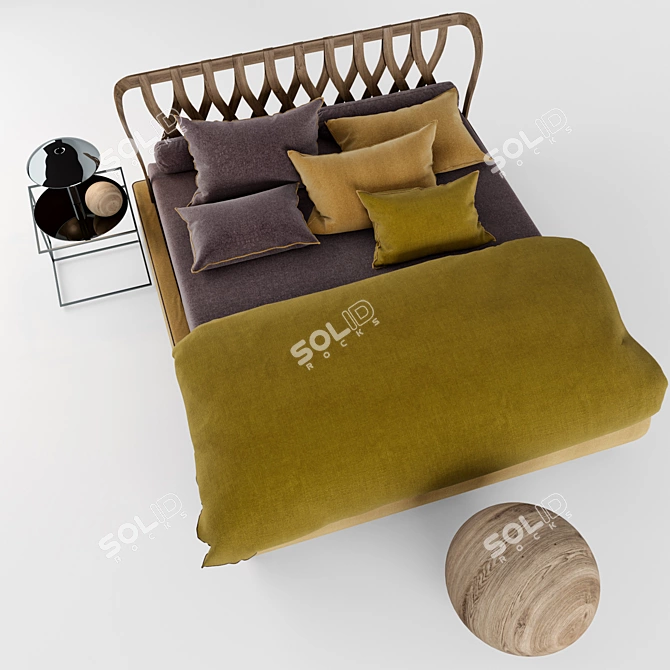  Twils Natural Bed: Organic Comfort 3D model image 3