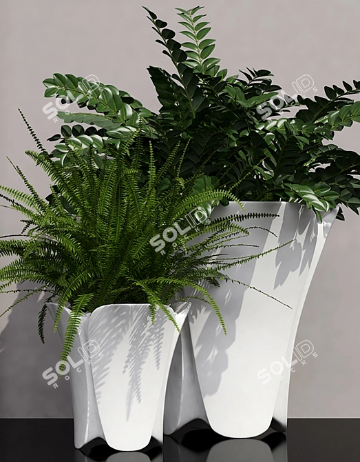 Barcelona Designer Flowerpots - Set 02 3D model image 2