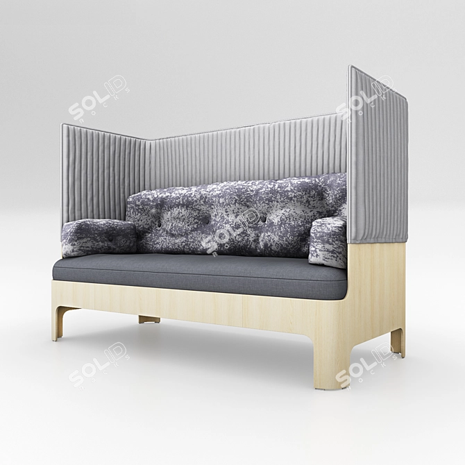 Modern and Sleek Koja Sofa 3D model image 1