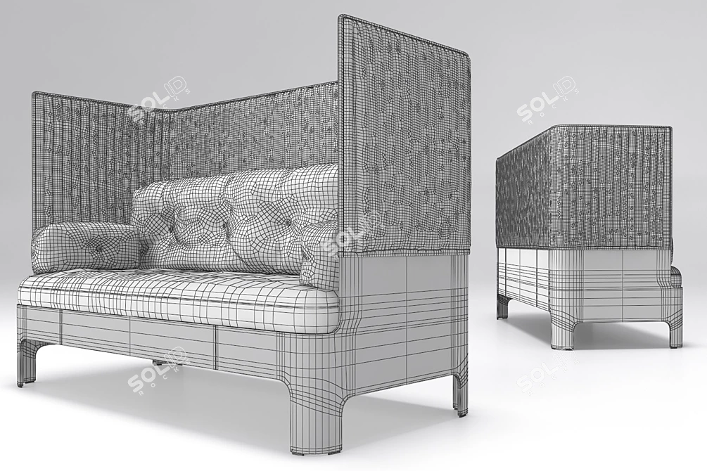 Modern and Sleek Koja Sofa 3D model image 3