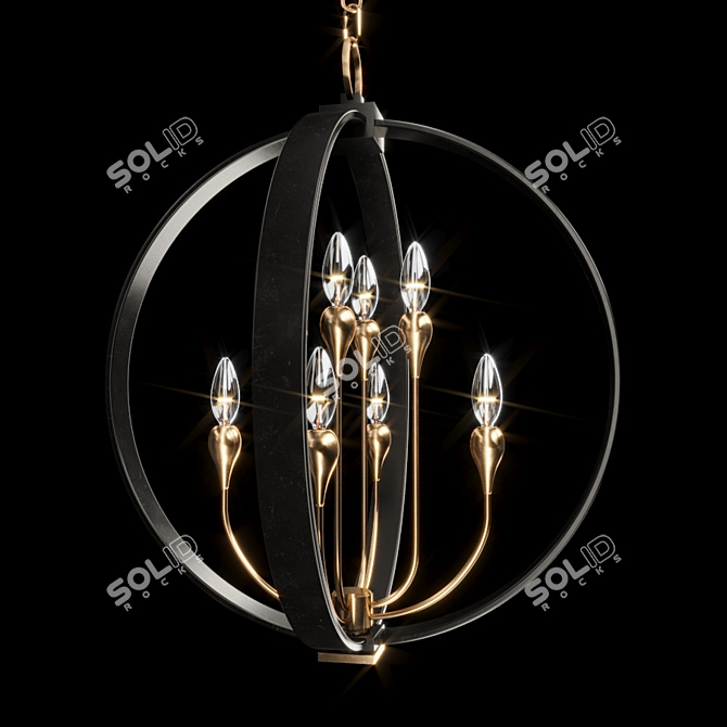 Hudson Valley Dresden Chandelier 3D model image 1