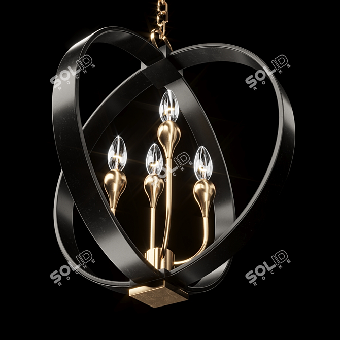 Dresden AOB Chandelier: Elegant and Versatile 3D model image 1