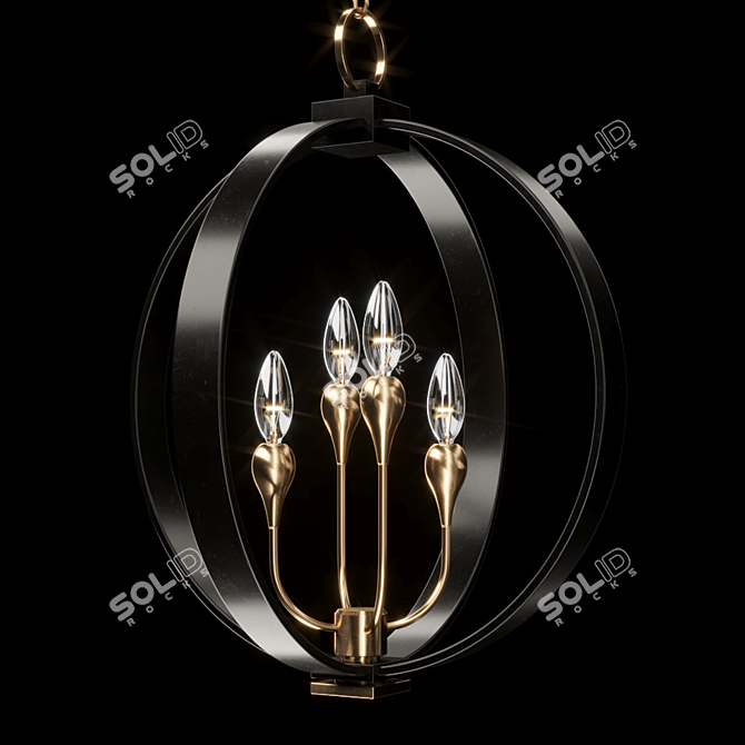 Dresden AOB Chandelier: Elegant and Versatile 3D model image 2