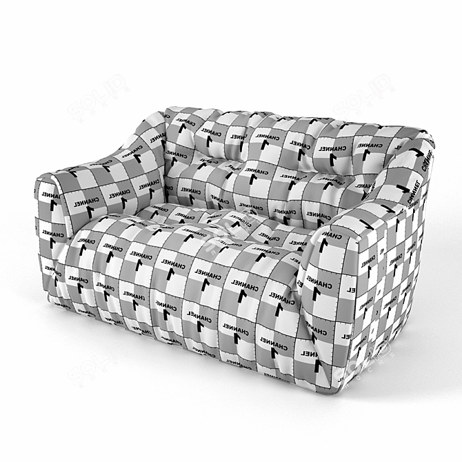 Timothy Oulton Ruffed Sofa: Compact Elegance 3D model image 3