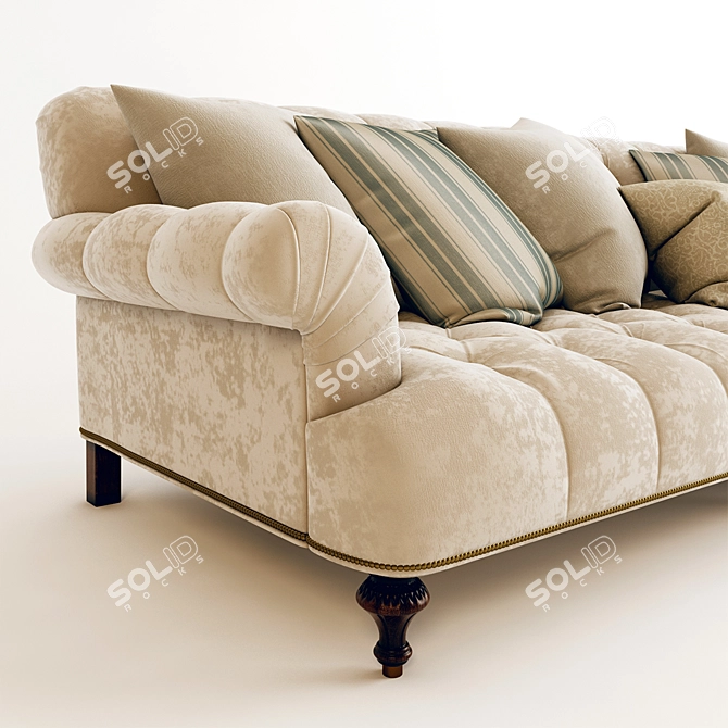 Rustic Ralph Lauren Lodge Sofa 3D model image 2