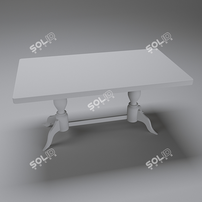 Natural Wood Table: Corona Render - 3dsMax 2013+, fbx, obj 3D model image 2