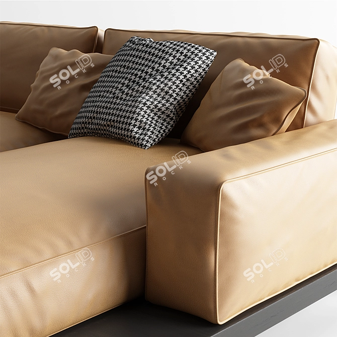 CARESSE FLY: Elegant Sectional Sofa 3D model image 3