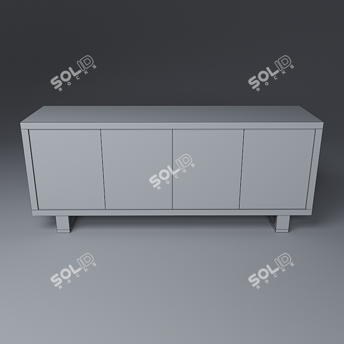 Plywood Chest of Drawers with Printed Doors 3D model image 3