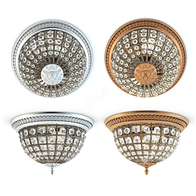 Elegant Kasbah Ceiling Light 3D model image 2