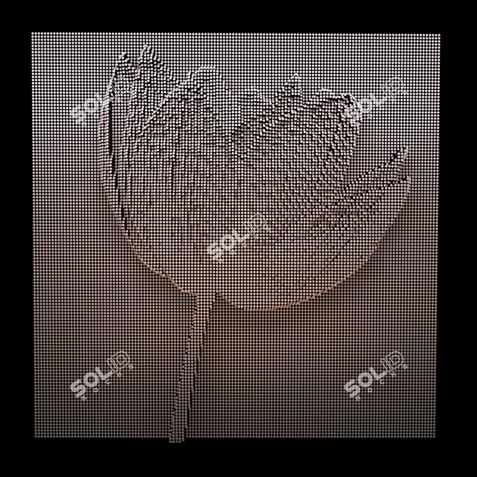 Tulip Decorative Panel: Intricately crafted floral design 3D model image 1