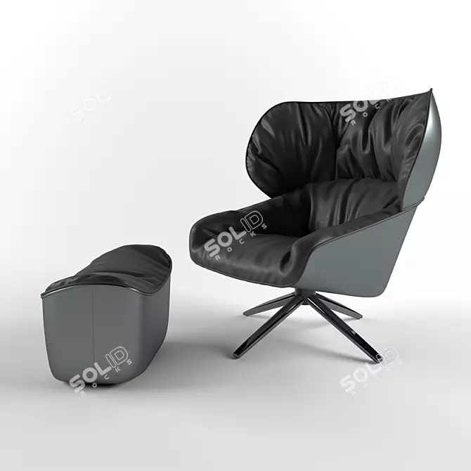 Elegant TABANO Chair for B&B 3D model image 1