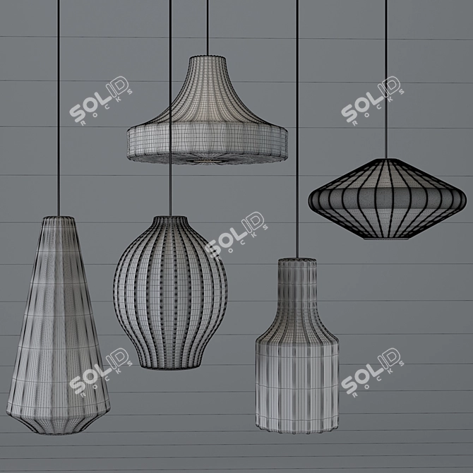 Maxim Cocoon Pendant Light 3D model image 2