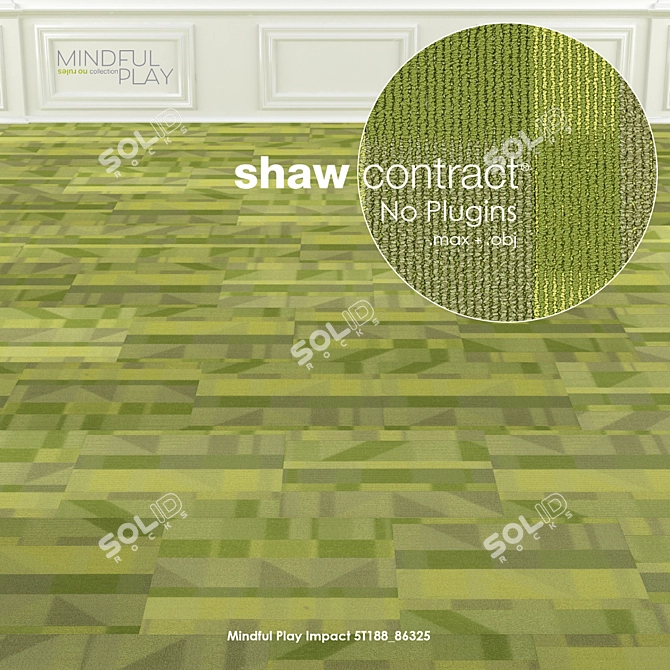 Shaw Mindful Play Impact Carpet 3D model image 1