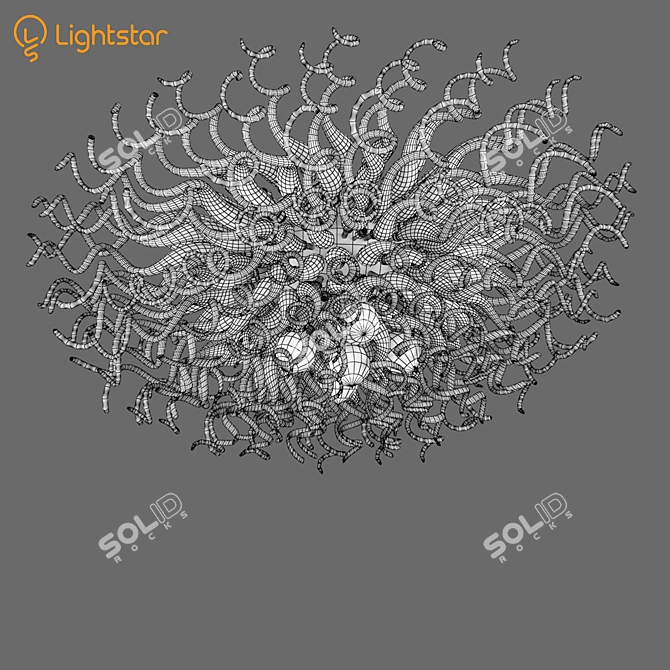 Elegant 12-Light LED Ceiling Chandelier 3D model image 3