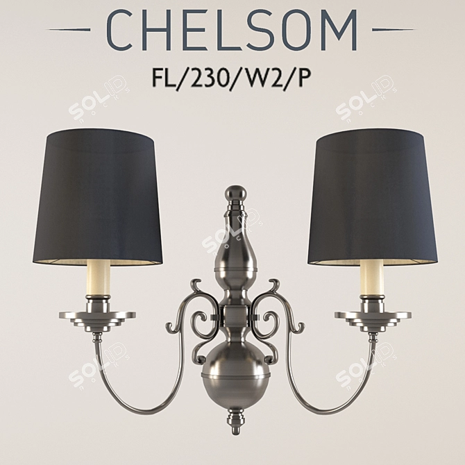 Chelsom Flemish Fl Bra - Elegant Lighting 3D model image 1