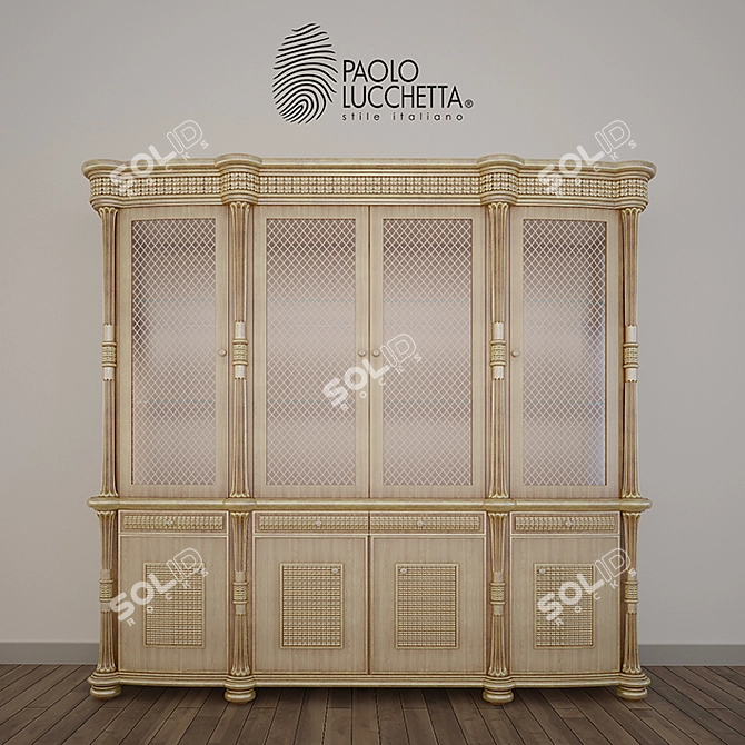 Elegant Wooden Showcase: Sasha/DY.060.04 3D model image 1